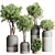 Concrete Vase Pot Collection: 61 Indoor & Outdoor Plants 3D model small image 1