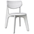 Natural Slab Chair: Minimalistic Elegance 3D model small image 3