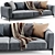 Sleek Modern Russo Sofa 3D model small image 1
