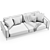 Sleek Modern Russo Sofa 3D model small image 6
