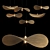 Elegant Brass Pendant Light 3D model small image 2