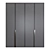 Stylish Illuminated Wardrobe Cupboard 3D model small image 2