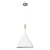 Title: Contemporary Pendant Lamp - Pinero White/Light Wood 3D model small image 1