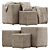 Stack Ottoman Poufs by Naula - Versatile and Stylish Seating 3D model small image 3