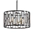 Luxury Black Crystal Drum Chandelier 3D model small image 1