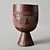 African Clay and Wood Vases 3D model small image 9