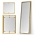 Elegant Aged Gold Mirror 3D model small image 1