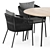 Sleek Porto Dining Chair & Agave Table 3D model small image 2