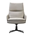 Title: Elegant White Swivel Accent Chair 3D model small image 2