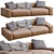 Jesse Leather Sofa Daniel: Stylish and Versatile 3D model small image 2