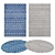 Versatile Rug Set: 8 Rugs with Folded and Unfolded Options 3D model small image 1