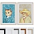 Modern Van Gogh Cat Oil Painting Frame Set 3D model small image 1