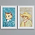 Modern Van Gogh Cat Oil Painting Frame Set 3D model small image 4