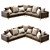 Newport 3-Piece L-Shaped Sectional: Modern Comfort for Your Living Space 3D model small image 4