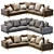 Newport 3-Piece L-Shaped Sectional: Modern Comfort for Your Living Space 3D model small image 5