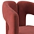 Modern Terracotta and Cream Armchair by Cassina 3D model small image 4