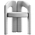 Modern Terracotta and Cream Armchair by Cassina 3D model small image 7