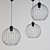 Modern Black Pendant Lamp 3D model small image 1