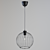 Modern Black Pendant Lamp 3D model small image 2