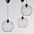 Modern Black Pendant Lamp 3D model small image 3