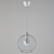 Modern Black Pendant Lamp 3D model small image 6