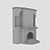 Elegant Brick Fireplace: Classic Charm 3D model small image 3