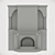 Elegant Brick Fireplace: Classic Charm 3D model small image 6