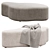 Huniford Clarkson Ottoman: Luxurious Design Must-Have 3D model small image 1