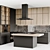 Modular Color-Changing Modern Kitchen 3D model small image 1