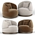 Modern Orbit Armchair: Sleek Design & Comfort 3D model small image 2