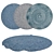 Versatile Round Rugs Set 3D model small image 1