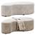 Clarkson Ottoman in Huniford's Signature Design 3D model small image 1