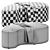 Clarkson Ottoman in Huniford's Signature Design 3D model small image 4