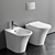 Antonio Lupi Cabo Collection: Ceramic WC & Bidet 3D model small image 1