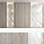 Decorative Wood and Marble Wall Panel Set 3D model small image 2