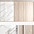 Decorative Wood and Marble Wall Panel Set 3D model small image 3