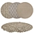 Versatile Round Rugs Set 3D model small image 1