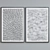 Modern Line Pattern Picture Frame Set 3D model small image 5