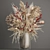 Elegant Reed Bouquet: White Pampas, Eucalyptus, and Red Berries 3D model small image 6