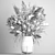 Elegant Reed Bouquet: White Pampas, Eucalyptus, and Red Berries 3D model small image 7