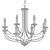 Elegant Cannes 8-Light Chandelier 3D model small image 2