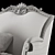 Elegant Rococo Armchair 3D model small image 3