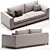 Elegant KIRK Sofa by Porada 3D model small image 3