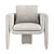 Elegant florica armchair 3D model small image 2