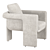 Elegant florica armchair 3D model small image 3