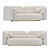Elegant Left Bank Sofa | 244x85x83h 3D model small image 1