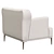 Quartz White Lounge Chair: Modern and Sleek 3D model small image 3