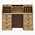 Elegant Mango Wood Desk 3D model small image 2