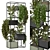 Rustic Concrete Pot Indoor Plants 3D model small image 1