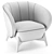 Elegant Tilar Armchair 3D model small image 4